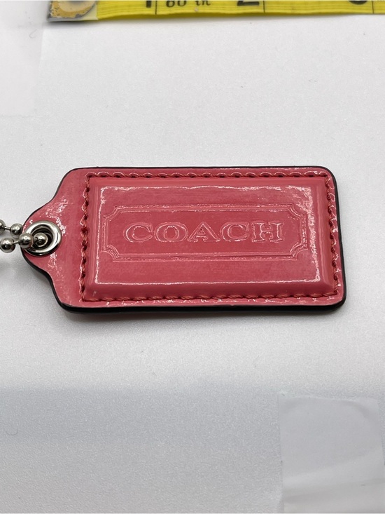 Coach Handbags - Coach Glossy Pink Patent Leather Hang Tag Charm